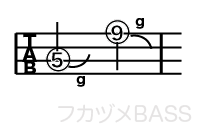 ベースのタブ譜の記号04
